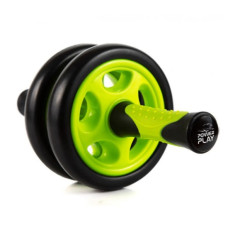 Колесо для пресса двойное PowerPlay 4327 Dual-Core Ab Wheel Черно-зеленое (PP_4327_Black/Green)