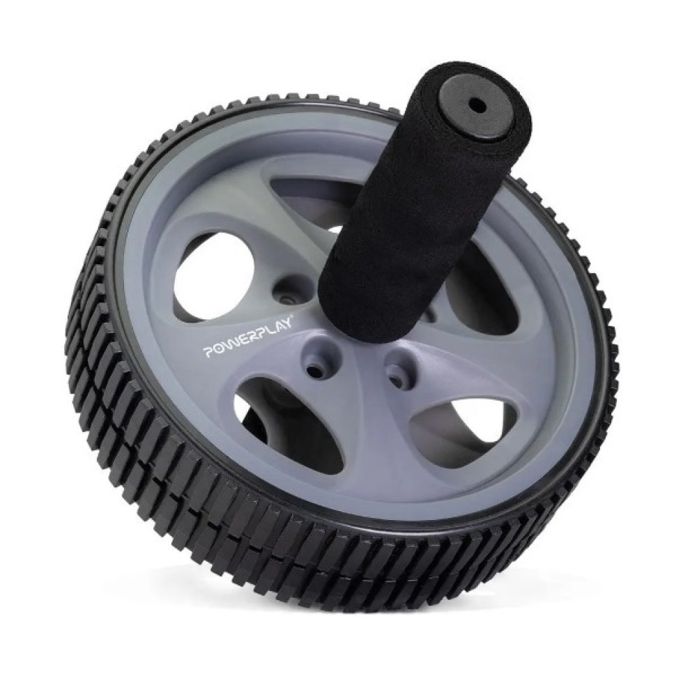 Колесо для преса PowerPlay PP-4345 Exercise Wheel (d16.5cm) Сіре (PP_4345)