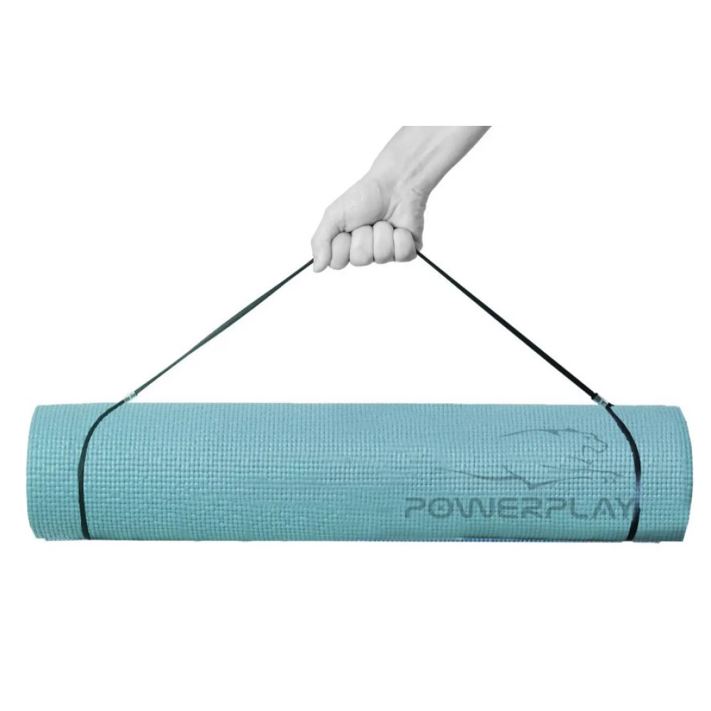 Килимок для йоги та фітнесу PowerPlay 4010 PVC Yoga Mat Зелений (173x61x0.6) (PP_4010_Green_(173*0,6))