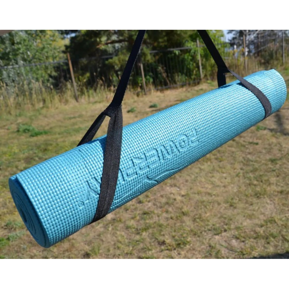 Килимок для йоги та фітнесу PowerPlay 4010 PVC Yoga Mat Зелений (173x61x0.6) (PP_4010_Green_(173*0,6))