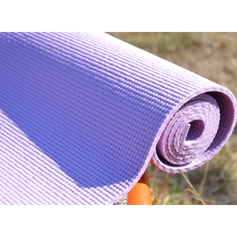 Килимок для йоги та фітнесу PowerPlay 4010 PVC Yoga Mat Лавандовий (173x61x0.6) (PP_4010_Lavender_(173*0,6)