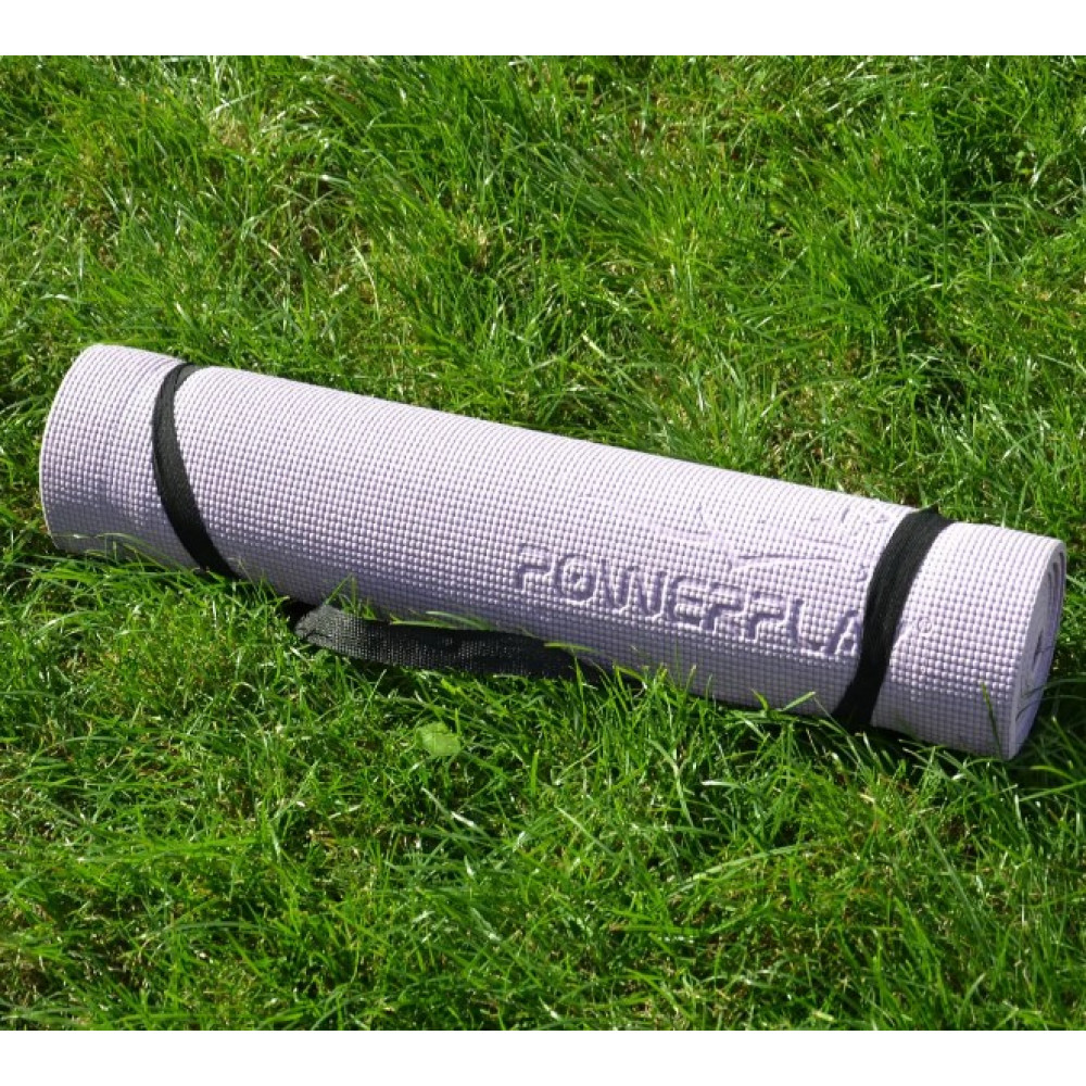Килимок для йоги та фітнесу PowerPlay 4010 PVC Yoga Mat Лавандовий (173x61x0.6) (PP_4010_Lavender_(173*0,6)