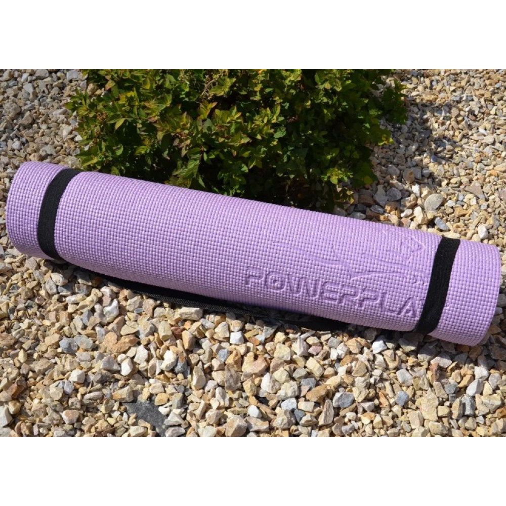 Килимок для йоги та фітнесу PowerPlay 4010 PVC Yoga Mat Лавандовий (173x61x0.6) (PP_4010_Lavender_(173*0,6)