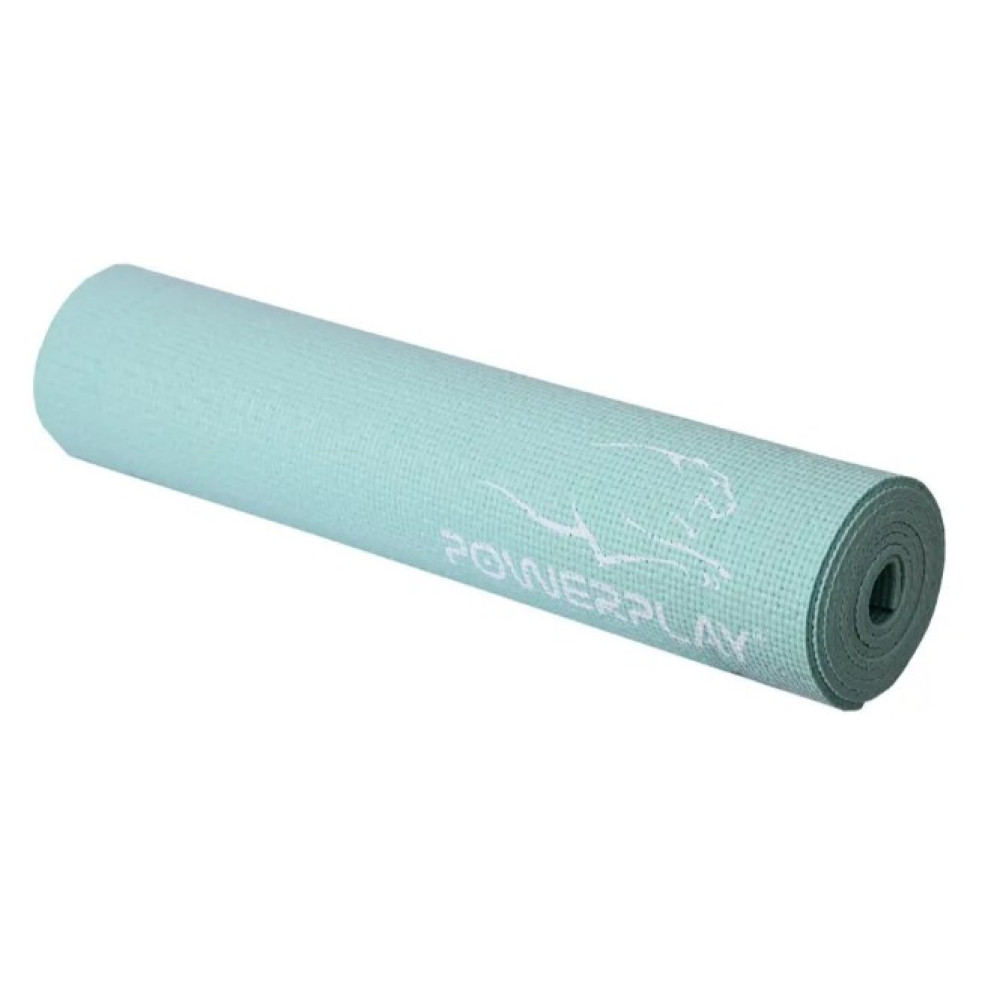 Килимок для йоги та фітнесу PowerPlay 4010 PVC Yoga Mat М'ятний (173x61x0.6) (PP_4010_Mint_(173*0,6))