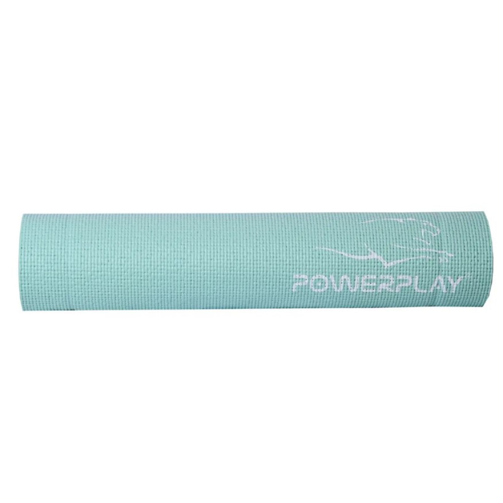 Килимок для йоги та фітнесу PowerPlay 4010 PVC Yoga Mat М'ятний (173x61x0.6) (PP_4010_Mint_(173*0,6))
