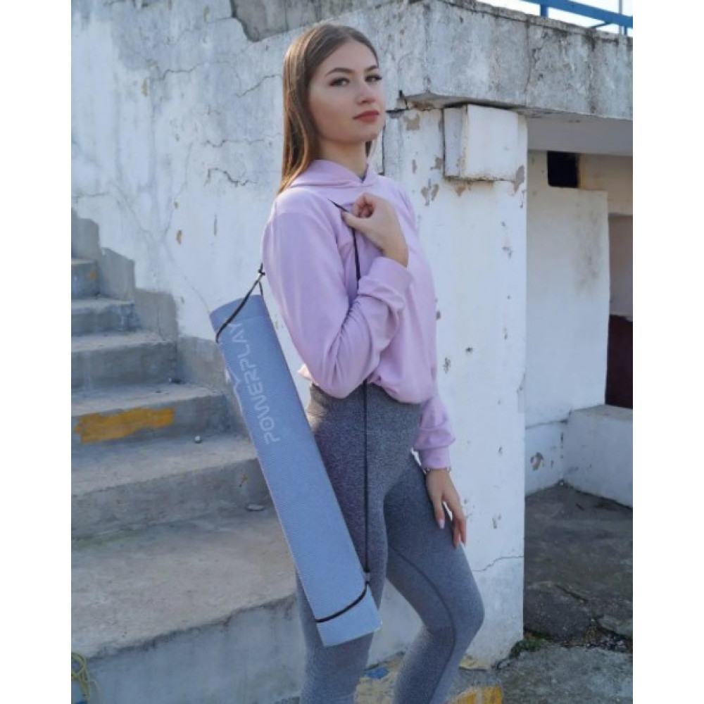 Килимок для йоги та фітнесу PowerPlay 4010 PVC Yoga Mat Темно-синій (173x61x0.6) (PP_4010_Navy_(173*0,6))
