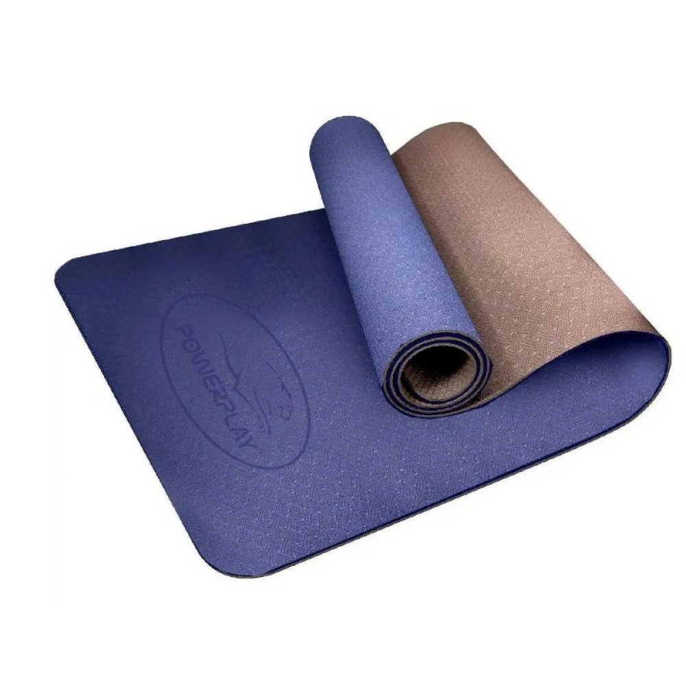 Килимок для йоги та фітнесу PowerPlay 4150 TPE Premium Performance Mat Синій (183x61x0.6) (PP_4150_Blue)