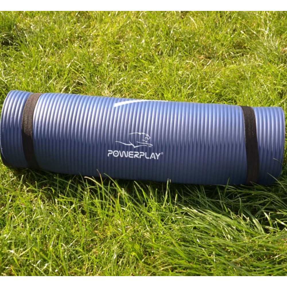 Килимок для йоги та фітнесу PowerPlay 4151 NBR Performance Mat Синій (183x61x1.2) (PP_4151_Blue_1.2cm)