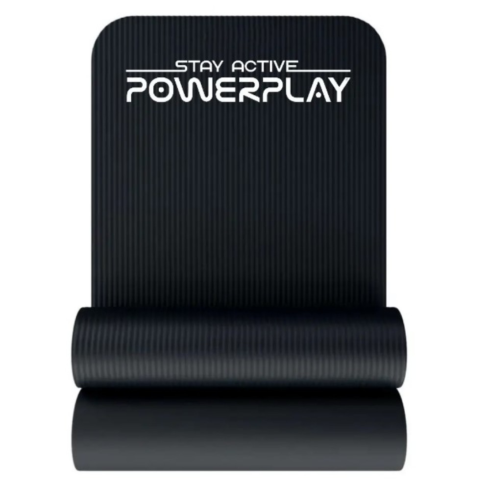 Килимок для йоги та фітнесу PowerPlay 4152 NBR Performance Mat Чорний (183x61x1) (PP_4152_Black)