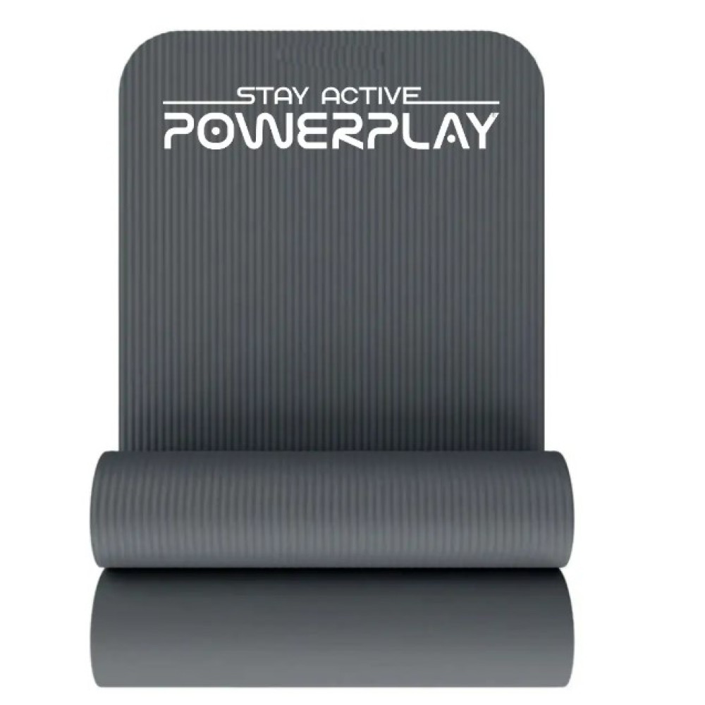 Килимок для йоги та фітнесу PowerPlay 4152 NBR Performance Mat Сірий (183x61x1) (PP_4152_Grey)