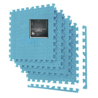 Мат-пазл (ластівчин хвіст) PowerPlay EVA Puzzle Mat 120 x 120 x 1.2 cм Блакитний (PP_4414_Light_Blue)