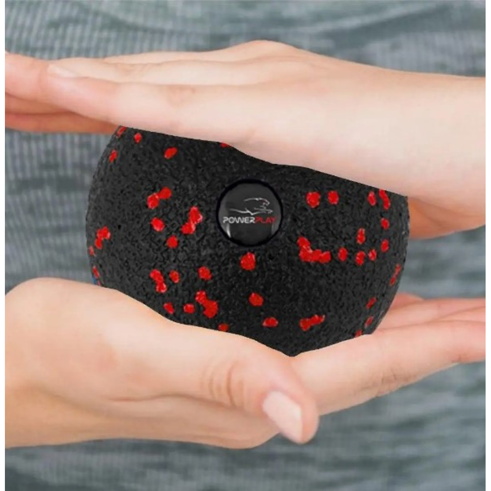 Массажный мяч PowerPlay PP-4350 Epp Massage Ball (d8) Черно/Красный (PP-4350_Red_d8)