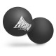 Масажний силіконовий подвійний м'яч PowerPlay PP-4355 Silicone Lacrosse Peanut Ball (6.4*12.7 см) Чорний (PP-4355_Black)