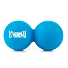 Массажный двойной мяч силиконовый PowerPlay PP-4355 Silicone Lacrosse Peanut Ball (6.4*12.7 см Синий (PP-4355_Blue)