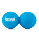 Масажний силіконовий подвійний м'яч PowerPlay PP-4355 Silicone Lacrosse Peanut Ball (6.4*12.7 см Синій (PP-4355_Blue)
