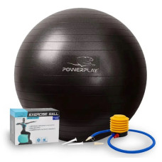 Мяч для фитнеса (фитбол) PowerPlay 4001 Ø65 cm Gymball Черный + насос (PP_4001_65_Black)