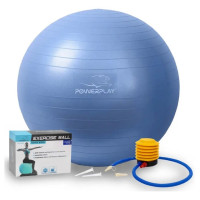 М'яч для фітнесу (фітбол) PowerPlay 4001 Ø65 cm Gymball Синій + помпа (PP_4001_65_Blue)