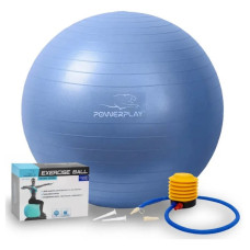 Мяч для фитнеса (фитбол) PowerPlay 4001 Ø65 cm Gymball Синий + насос (PP_4001_65_Blue)