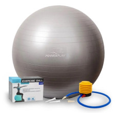 Мяч для фитнеса (фитбол) PowerPlay 4001 Ø65 cm Gymball Серый + насос (PP_4001_65_Grey)