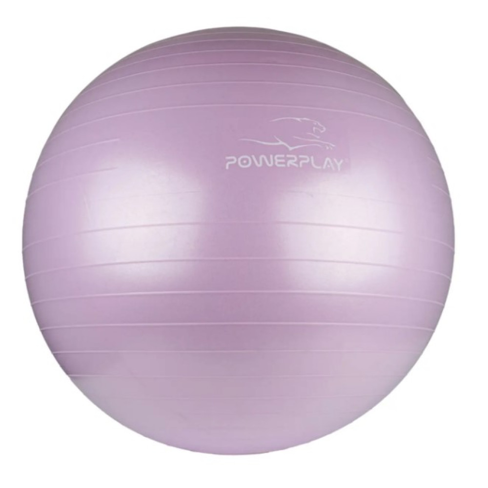 М'яч для фітнесу (фітбол) PowerPlay 4001 Ø65 cm Gymball Ліловий + помпа (PP_4001_65_Lilac)