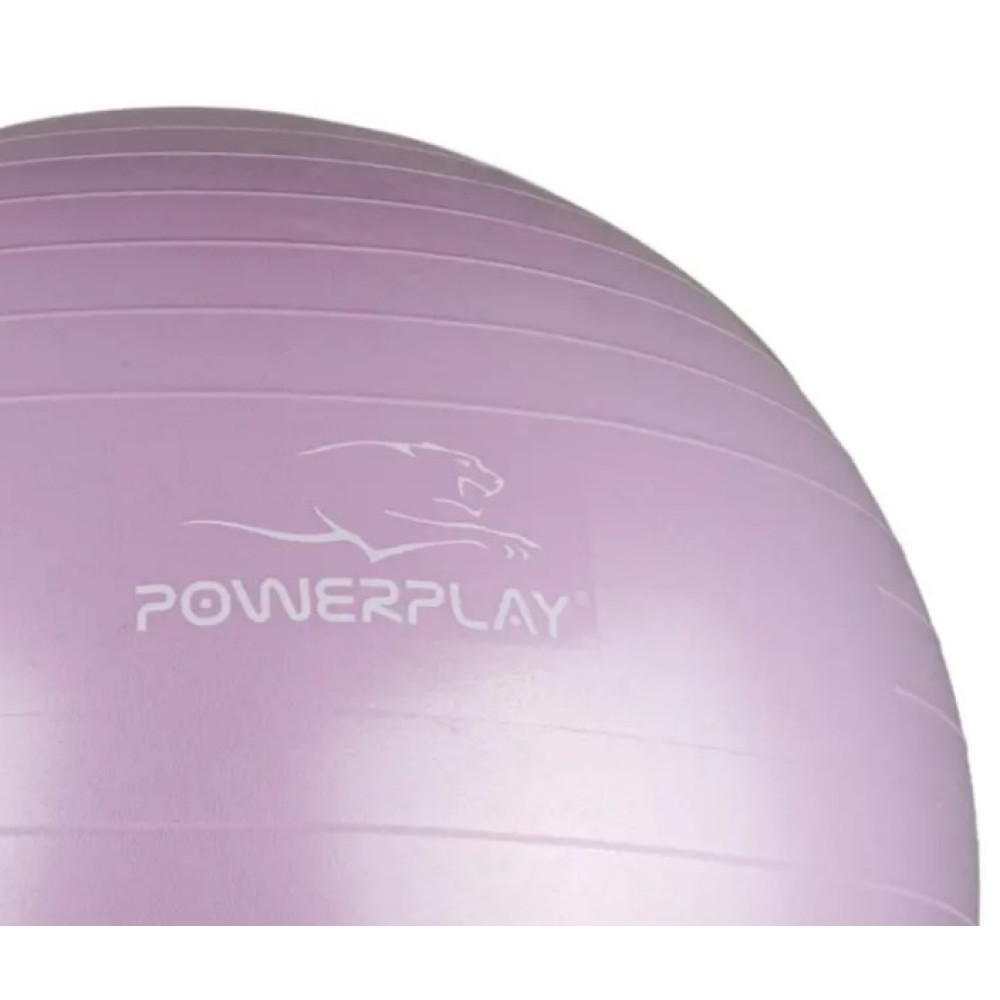 М'яч для фітнесу (фітбол) PowerPlay 4001 Ø65 cm Gymball Ліловий + помпа (PP_4001_65_Lilac)