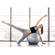 М'яч для фітнесу (фітбол) PowerPlay 4001 Ø75 cm Gymball Сріблястий + помпа (PP_4001_75_Silver)