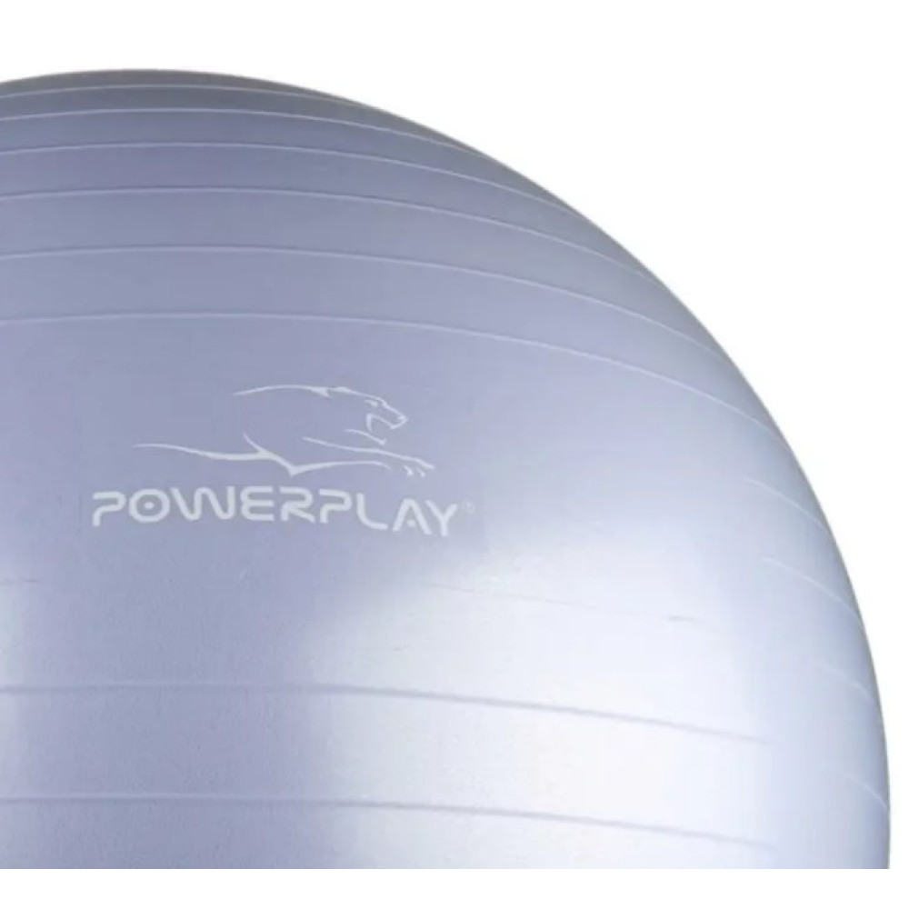 М'яч для фітнесу (фітбол) PowerPlay 4001 Ø75 cm Gymball Sky Blue + помпа (PP_4001_75_Sky_Blue)