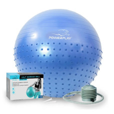 Мяч для фитнеса (фитбол) полумассажный PowerPlay 4003 Ø65 cm Gymball Синий + насос (PP_4003_65_Blue)