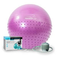 Мяч для фитнеса (фитбол) полумассажный PowerPlay 4003 Ø75 cm Gymball Сиреневый + насос (PP_4003_75cm_Light-purple)