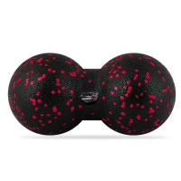 Масажний м'яч подвійний PowerPlay PP-4352 Epp foam peanut ball (d8*16 см) Чорно/Червоний (PP_4352_Red_8*16)
