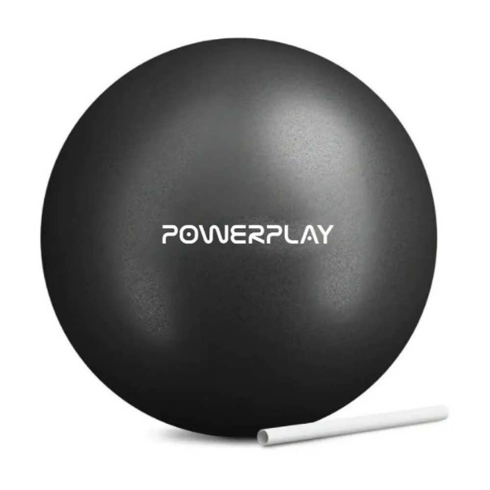 М'яч для пілатесу, йоги та реабілітації PowerPlay PP_4415 Body Shape Ball 22 см Чорний (PP_4415_Black)