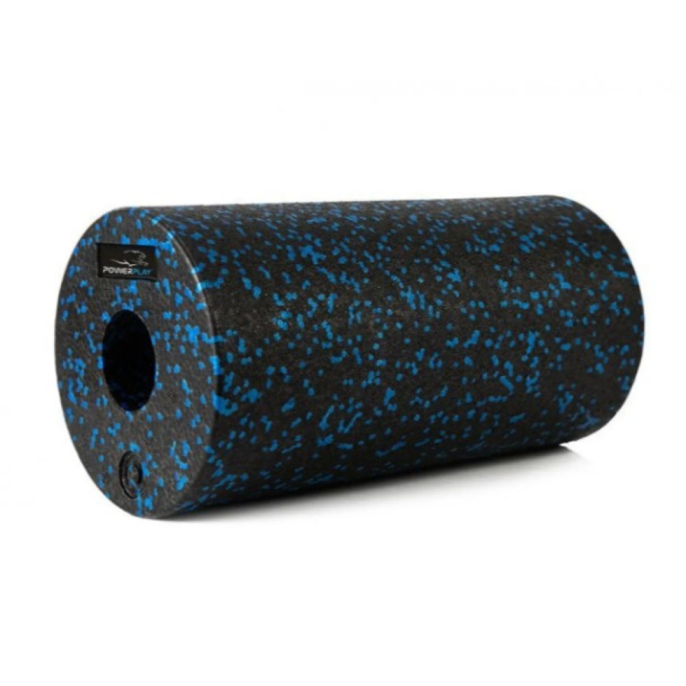 Набір для йоги PowerPlay PP_4008 EPP Foam Roller Set роллер + 2 масажні м'ячі Чорно-синій (PP_4008_Bl/Blue)