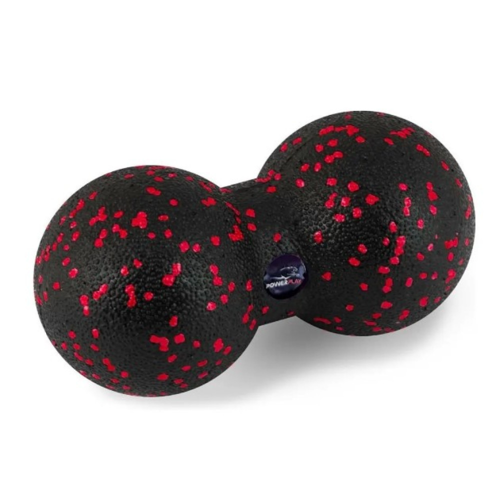 Масажний набір PowerPlay PP_4015 EPP Foam Roller Set 4in1 (2-ва роли + 2-ва м'ячі) Чорно-червоний (PP_4015_Red)