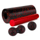 Масажний набір PowerPlay PP_4015 EPP Foam Roller Set 4in1 (2-ва роли + 2-ва м'ячі) Чорно-червоний (PP_4015_Red)