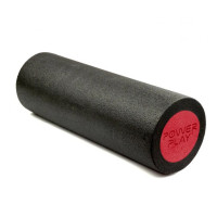 Масажний ролик (роллер) гладкий PowerPlay 4021 Fitness Roller Чорно-червоний (30x15 см) (PP_4021_BL/Red_(30*15))