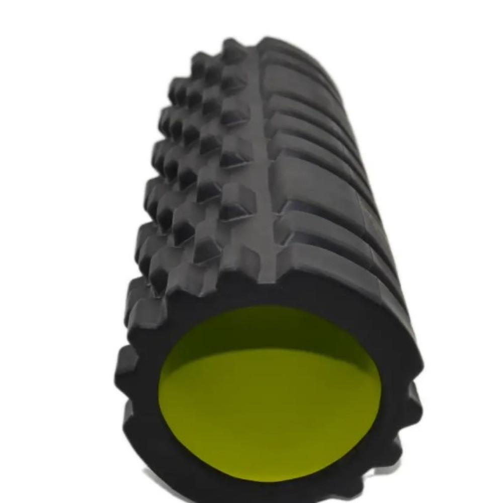 Масажний ролик (роллер) PowerPlay 4025 Massage Roller Чорно-зелений (33x15 см) (PP_4025_Black_Green)
