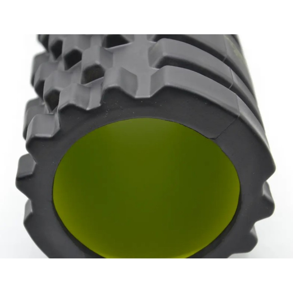 Масажний ролик (роллер) PowerPlay 4025 Massage Roller Чорно-зелений (33x15 см) (PP_4025_Black_Green)