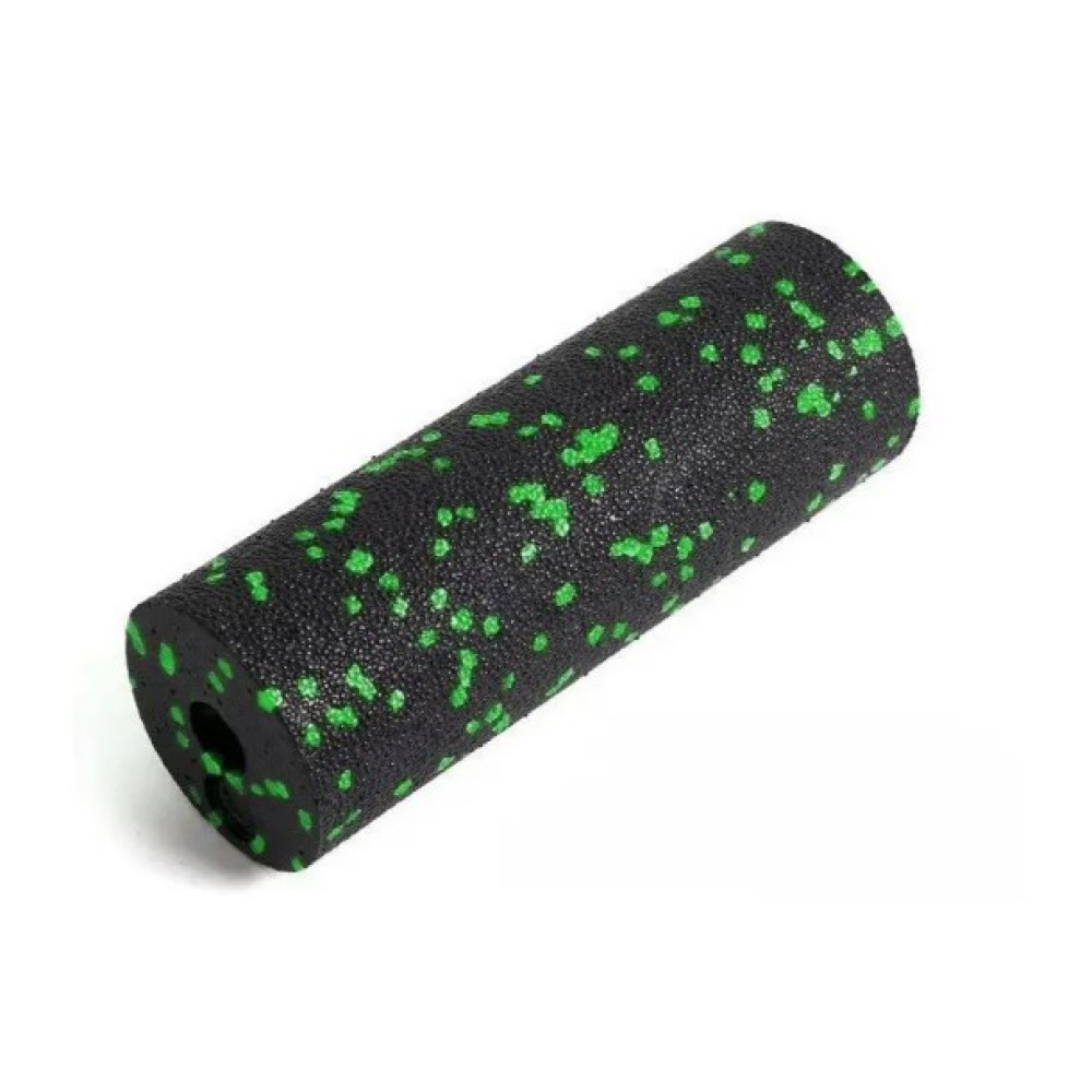 Набір для масажу та йоги PowerPlay PP_4091 EPP (2 м'ячики + валик масажер 15*5,3 см.) Green + гумка 5.5 кг (PP_4091_Green)