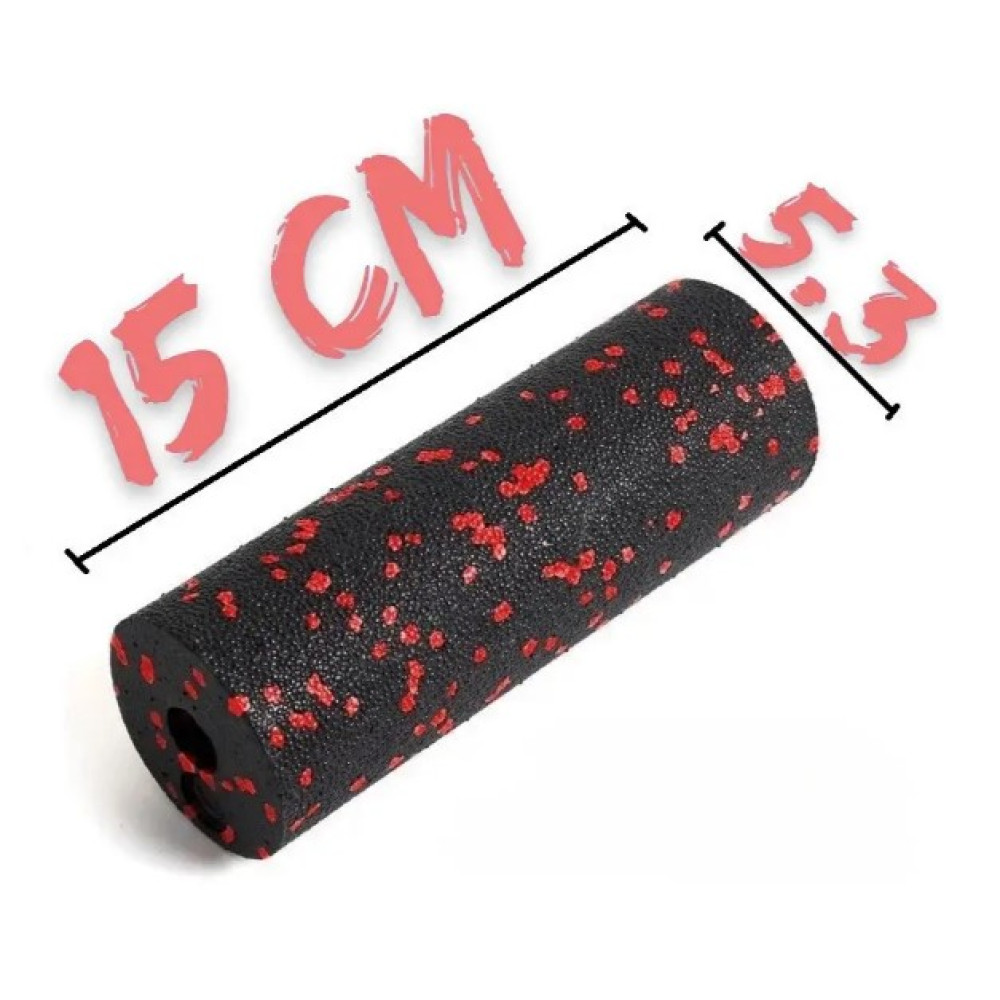 Набір для масажу та йоги PowerPlay PP_4091 EPP (2 м'ячики + валик масажер 15*5,3 см) Red + гумка 11 кг (PP_4091_Red)