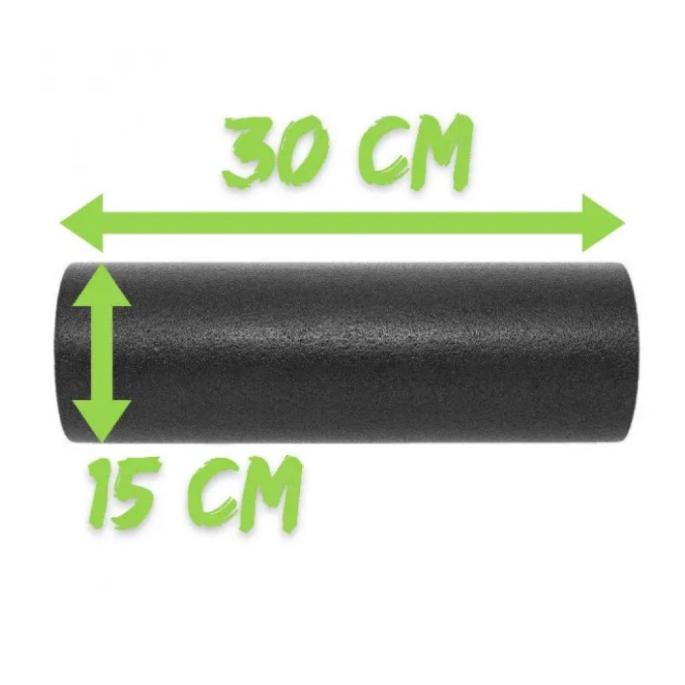 Набір для масажу та йоги PowerPlay PP_4094 EPP (Ролик 30*15 + 2-ва мячі) Green + гумка 5.5 кг (PP_4094_Green)