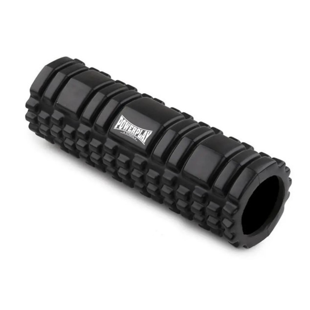 Набір для масажу та йоги PowerPlay PP_4097 (Ролик 30*10 + 2-ва мячі) Black + гумка 11 кг (PP_4097_Black)