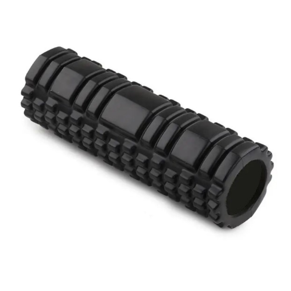 Масажний ролик (роллер) PowerPlay 4342 Massage Roller Чорний (30x10 см) (PP_4342_Black)