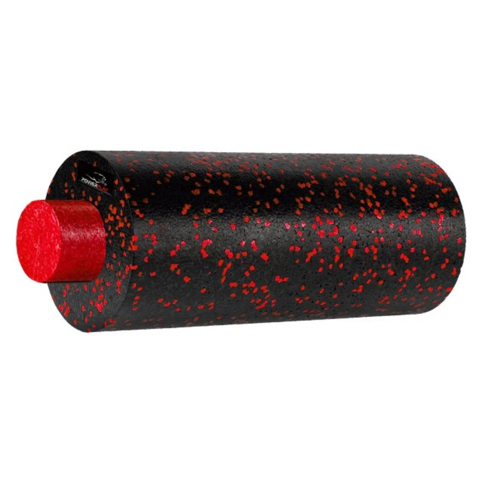 Масажний ролик (роллер) гладкий PowerPlay PP-4348 2 in 1 EPP Foam Roller Чорно/Червоний (33x14 см) (PP_4348_Red_(33*14))