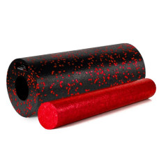 Массажный ролик (роллер) гладкий PowerPlay PP-4348 2 in 1 EPP Foam Roller Черно/Красный (33x14 см) (PP_4348_Red_(33*14))