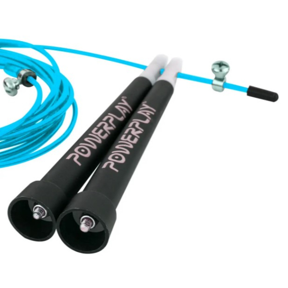 Скакалка швидкісна PowerPlay 4202 Ultra Speed Rope Бірюзова 2,9 м (PP_4202_Cyan)