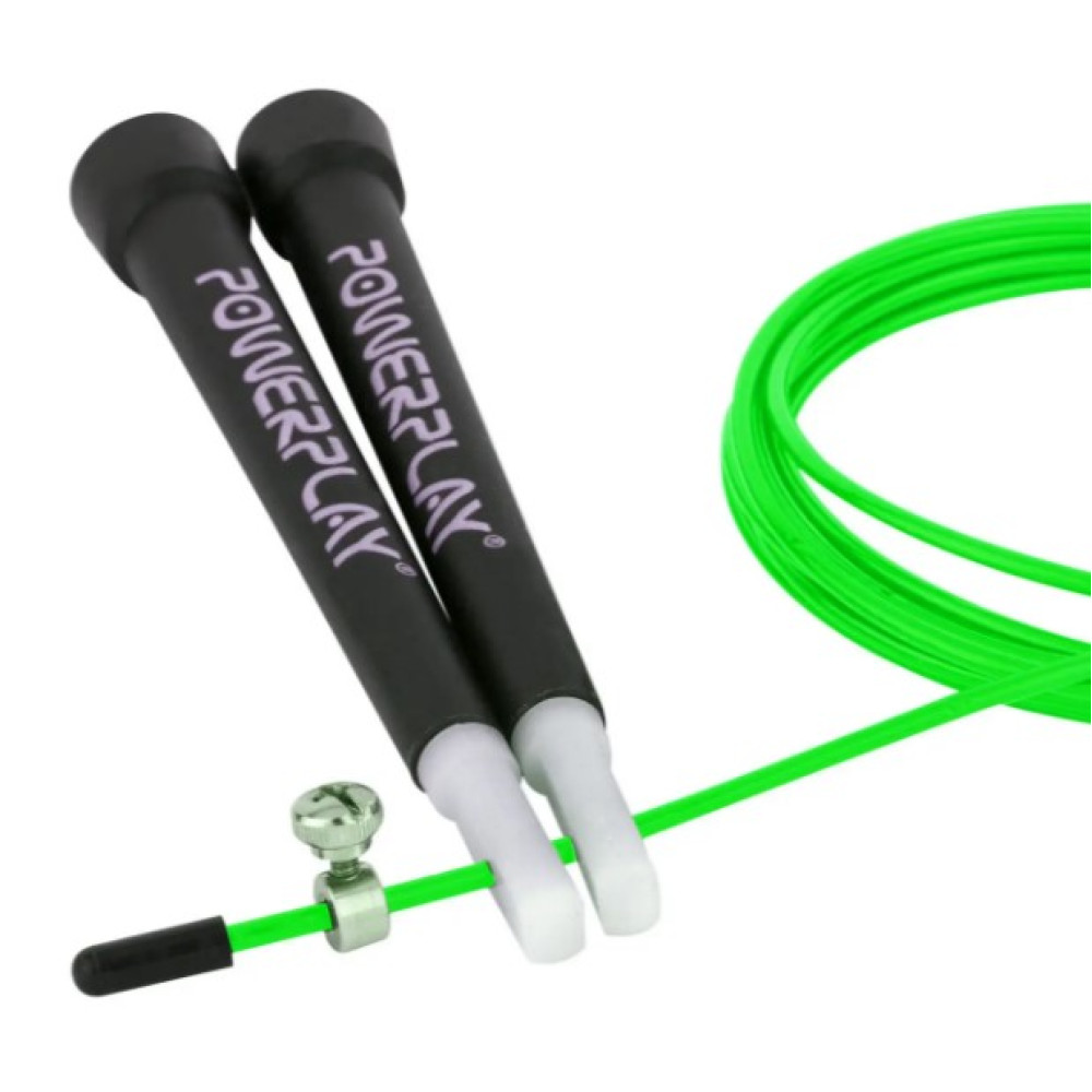 Скакалка швидкісна PowerPlay 4202 Ultra Speed Rope Зелена 2,9 м (PP_4202_Green)