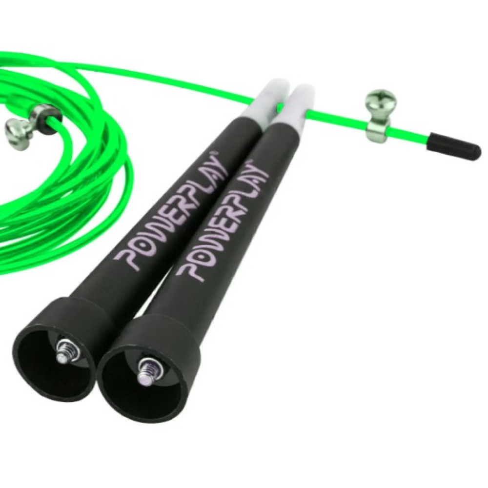 Скакалка швидкісна PowerPlay 4202 Ultra Speed Rope Зелена 2,9 м (PP_4202_Green)