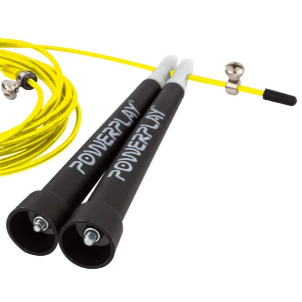Скакалка швидкісна PowerPlay 4202 Ultra Speed Rope Жовта 2,9 м (PP_4202_Yellow)