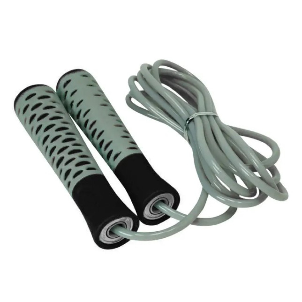 Скакалка PowerPlay 4206 Jump Rope PRO+ Сіро-чорна 2,75 м (PP_4206_Grey/Black)