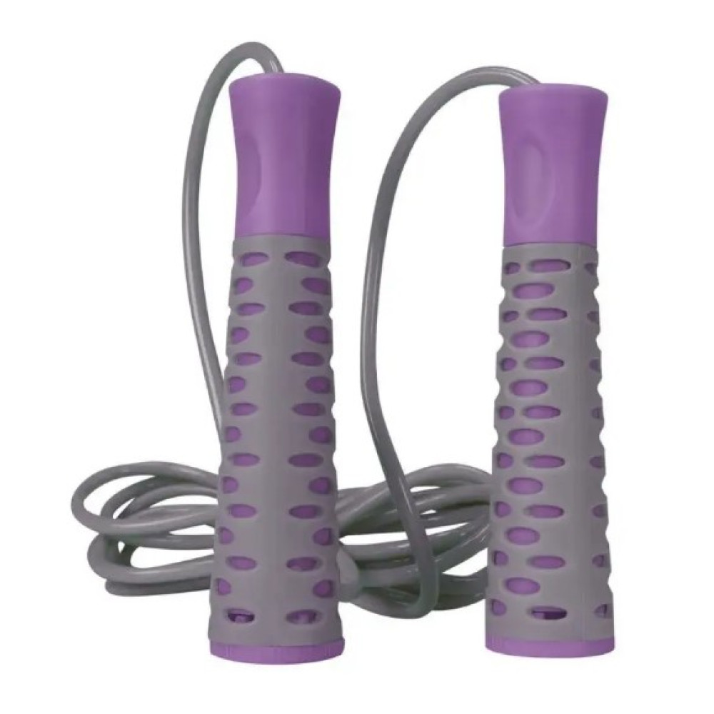 Скакалка PowerPlay 4206 Jump Rope PRO+ Сіро-фіолетова 2,75 м (PP_4206_Grey/Violet)